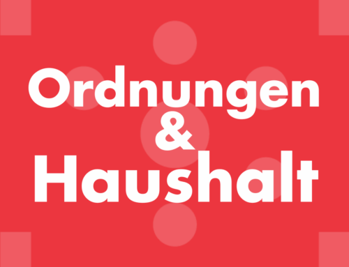 Ordnungen und Haushalt